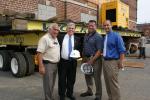 (left to right): Mayor Paul Pontieri; County Executive Steve Bellone; TRITEC COO Rob Loscalzo, and Legislator Rob Calarco