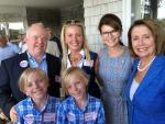 Anna Throne-Holst and Pelosi on Shelter Island